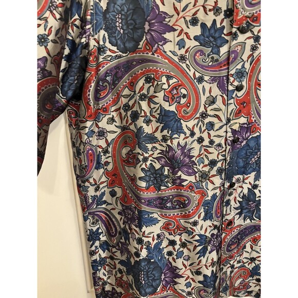 Reyn Spooner Shirt Mens Large Short Sleeve design Thai Silk colorful all over - Picture 3 of 9
